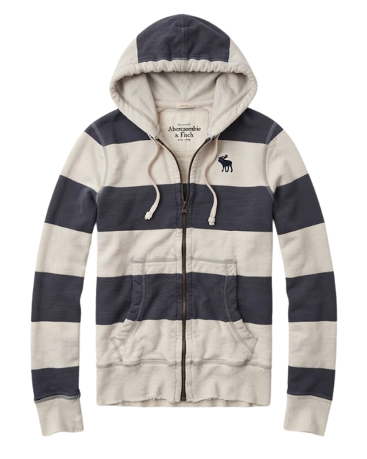 Vintage Striped Zip Up